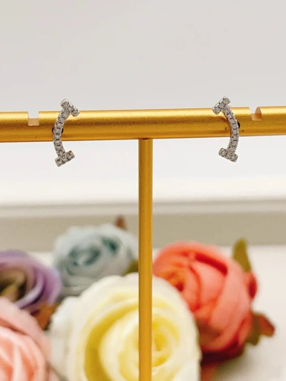 Tiffany & Co. Silver Starry Night Smile Earrings